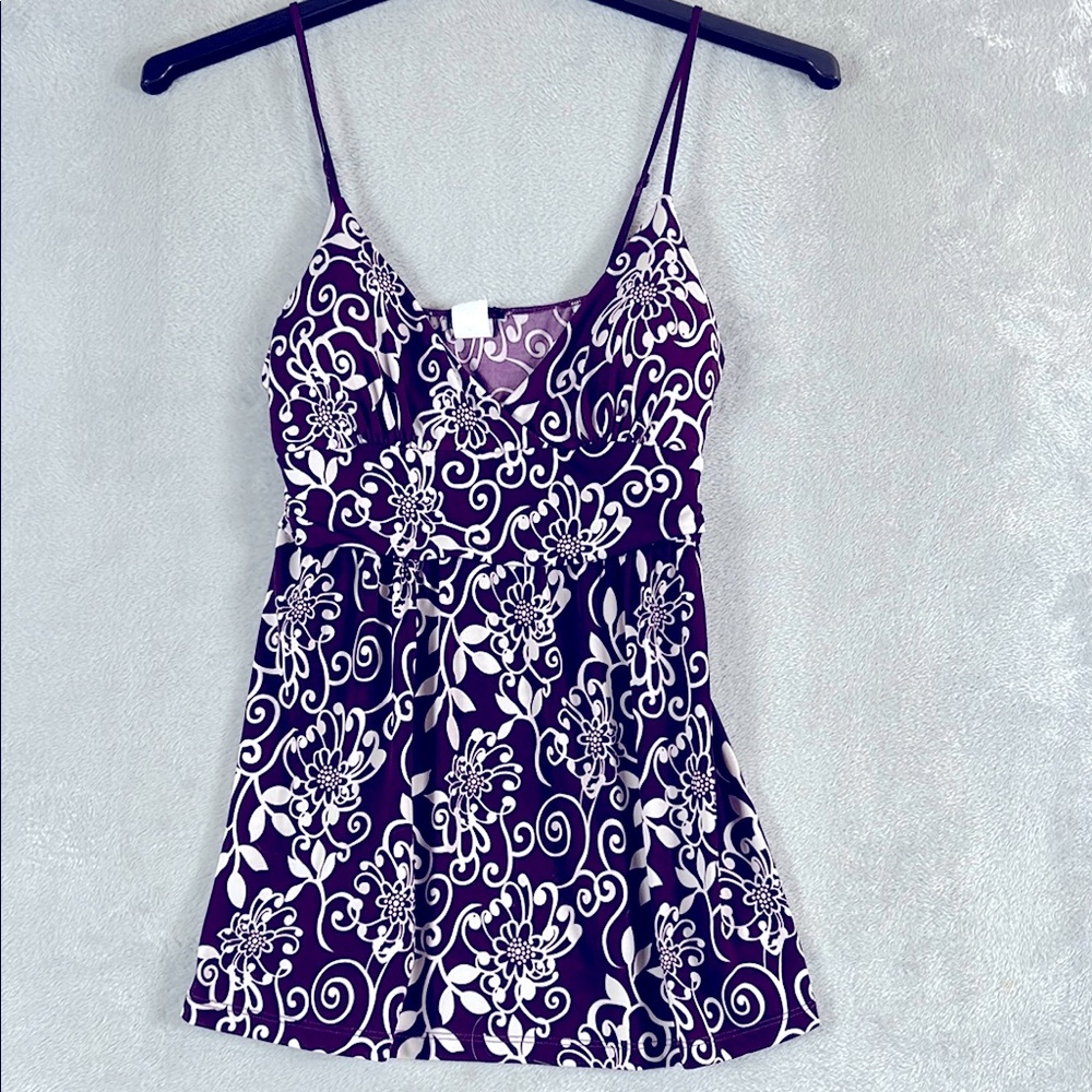 Y2K, candy, rain, floral flowy baby doll camisole size large